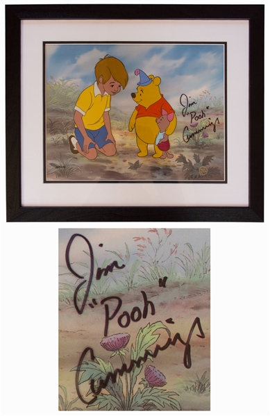 Disney Limited Edition Sericel of ''Two Hero Party'' From ''Winnie the Pooh & the Blustery Day'' -- Signed by the Actor Who Voiced Winnie the Pooh